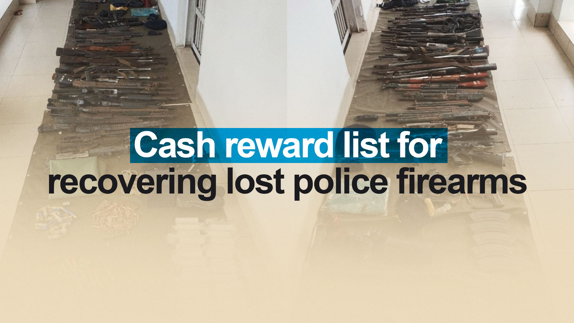 Here’s the cash reward list for recovering lost police firearms