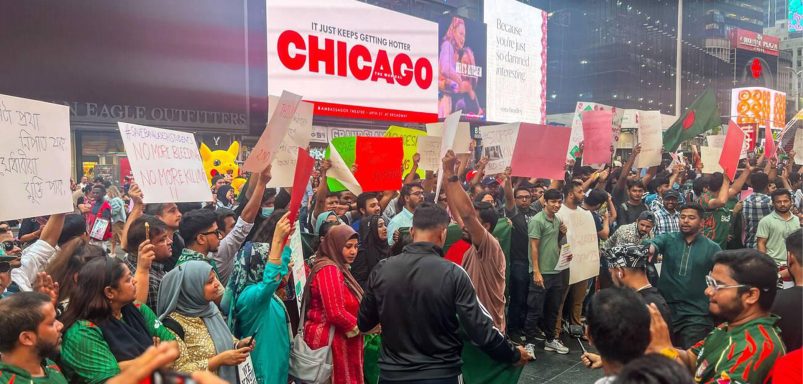 Why do expatriate Bangladeshis engage in their homeland's political affairs?