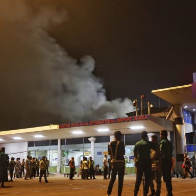 What was stored in Dhaka airport’s cargo village that made the fire so severe?