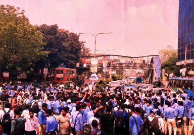 Why did students block Farmgate and what are their demands?