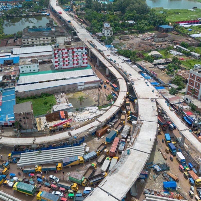Expressway rises over Muktarpur but life below drowns in chaos
