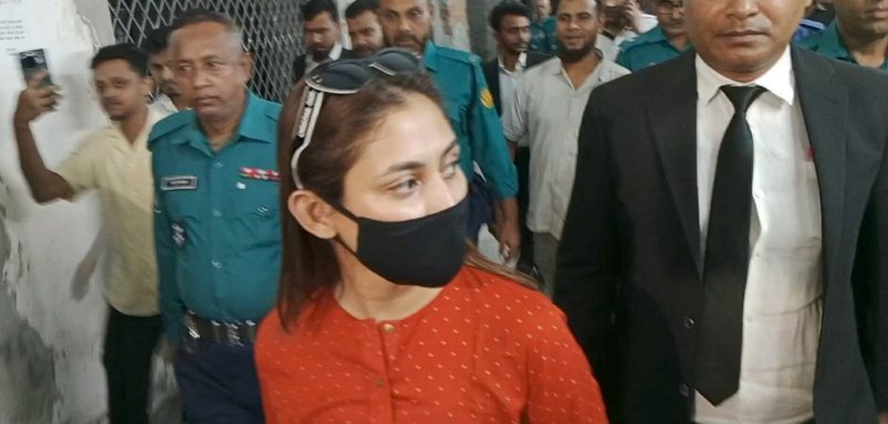 Why has an arrest warrant been issued against actress Mehazabien Chowdhury?