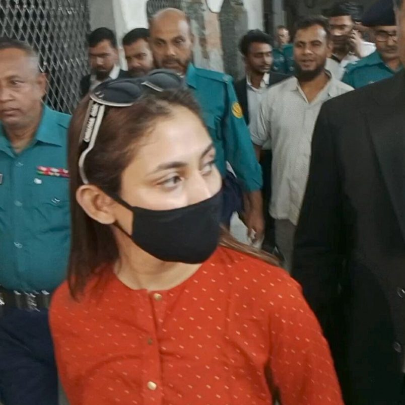 Why has an arrest warrant been issued against actress Mehazabien Chowdhury?