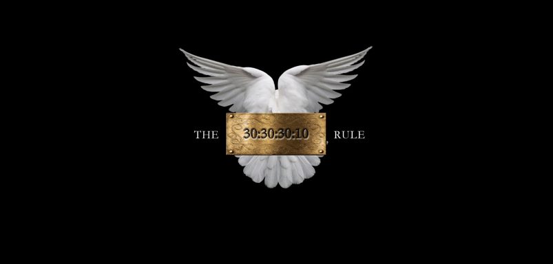 What is the 30:30:30:10 rule for finances and how should you use it?