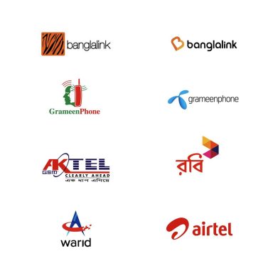 The evolution of Bangladesh’s mobile operator logos