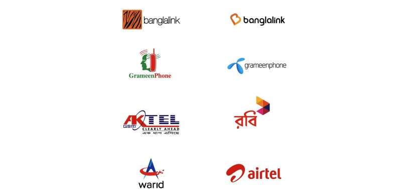 The evolution of Bangladesh’s mobile operator logos
