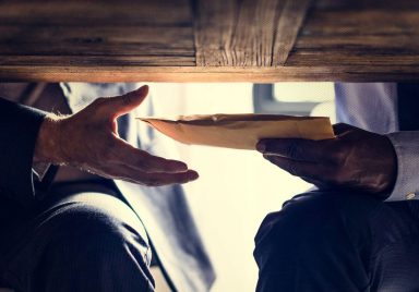 Places where you might encounter bribery while seeking services