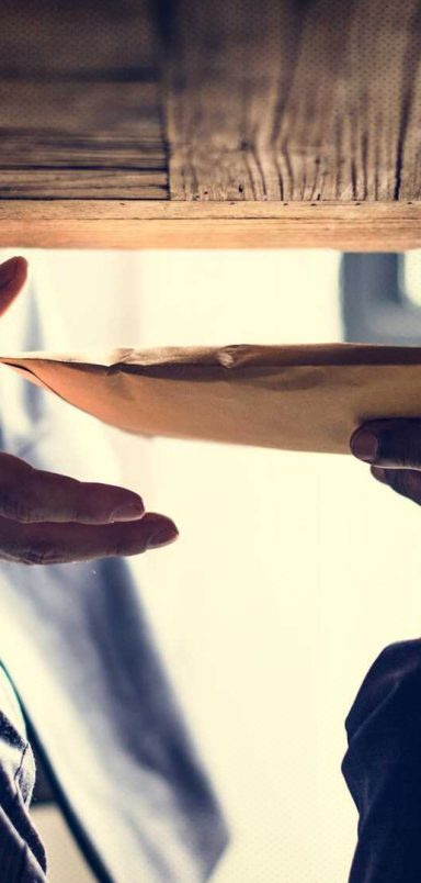 Places where you might encounter bribery while seeking services