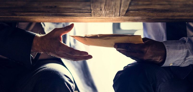 Places where you might encounter bribery while seeking services