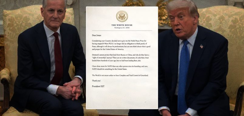 What did Trump say to Norway’s Prime Minister in a message?