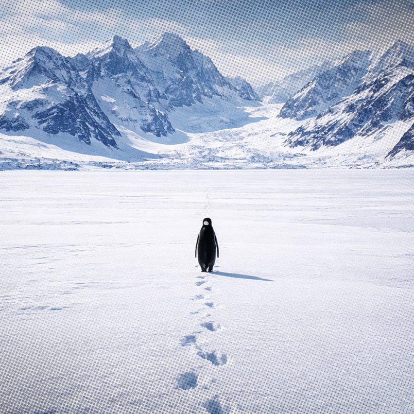 Why is the penguin’s lonely march haunting the internet?