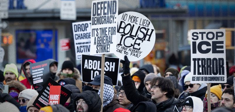 Why are US cities seeing mass demonstrations against ICE this weekend?