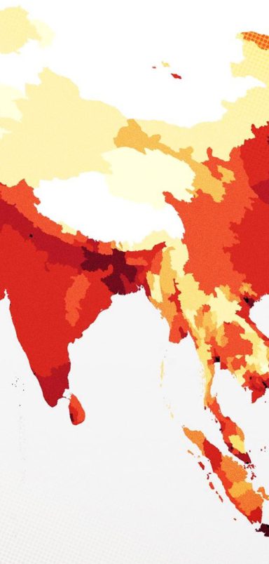 Top 15 most populous nations in Asia 2026