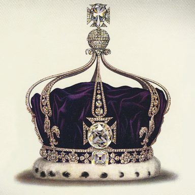 How did the Koh-i-Noor diamond end up in the British monarch's crown?