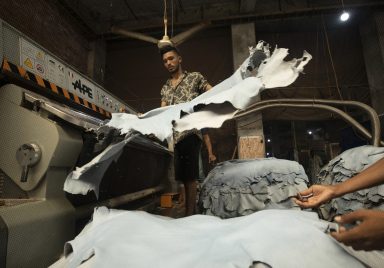 Which country is buying most of Bangladesh's leather?