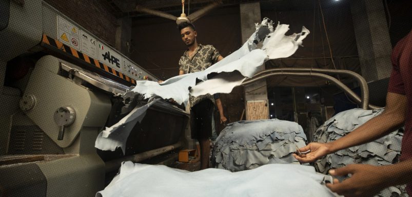 Which country is buying most of Bangladesh's leather?