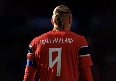 Why does Haaland wear 'Braut Haaland' for Norway?