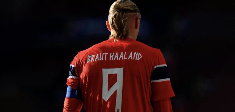 Why does Haaland wear 'Braut Haaland' for Norway?