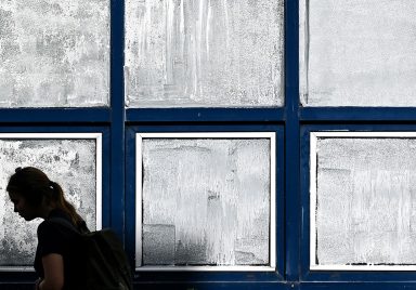 Why are the French painting their windows with chalk?
