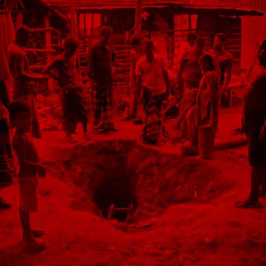 What happened at an abandoned pit at Tangail leaving 4 dead?