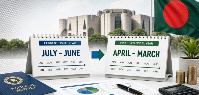 Why is Bangladesh shifting its fiscal year from July-June to April-March?