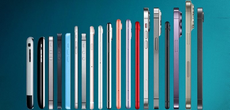 Evolution of iPhone throughout the years