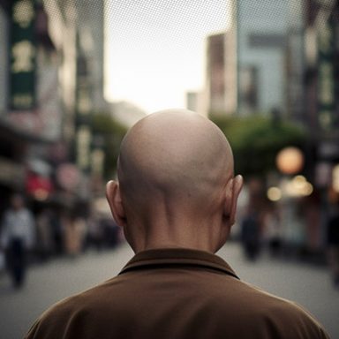 Where do men go bald the most in Asia?
